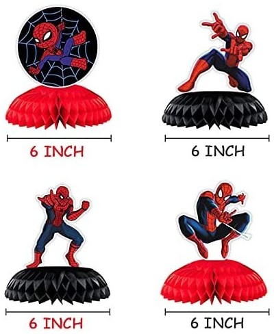 7pcs Spiderman Honeycomb Centerpiece Table Decorations Spiderman Theme Birthday Party Supplies $23.97 - Kids' Party Centerpieces