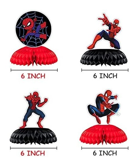 7pcs Spiderman Honeycomb Centerpiece Table Decorations Spiderman Theme Birthday Party Supplies $23.97 - Kids' Party Centerpieces