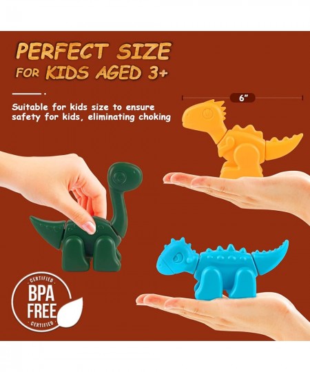 Dinosaur Toys for Kids 3-5 Take Apart Dinosaur Toys with Activity Play Mat STEM Construction Building Kid Toys with 7 Dino Fi...