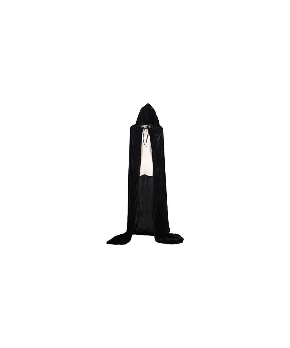 Cloak with Hood Women Men Velvet Halloween Cape for Women Kids Unisex Witch Vampire Capes Christmas Costume $24.33 - Kids' Co...