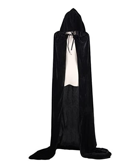 Cloak with Hood Women Men Velvet Halloween Cape for Women Kids Unisex Witch Vampire Capes Christmas Costume $24.33 - Kids' Co...