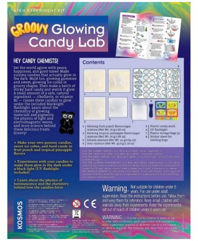 Groovy Glowing Candy Lab STEM Kit | Make Glow-in-the-Dark Candies Ice Cubes | Explore Luminescence & Chemistry of Gummies | C...