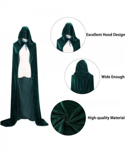 Cloak with Hood Women Men Velvet Halloween Cape for Women Kids Unisex Witch Vampire Capes Christmas Costume $24.33 - Kids' Co...