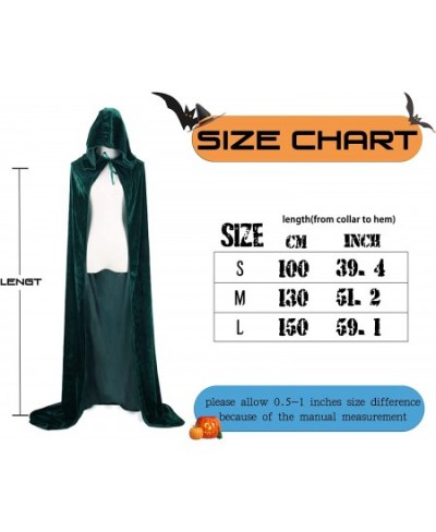 Cloak with Hood Women Men Velvet Halloween Cape for Women Kids Unisex Witch Vampire Capes Christmas Costume $24.33 - Kids' Co...