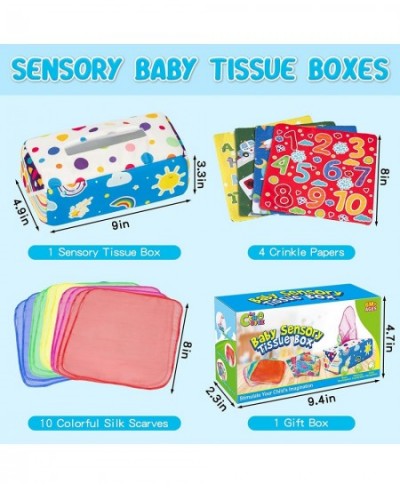 Baby Toys 6 to 12 Months - Montessori Toys Baby Tissue Box - Crinkle Toys for Infant Newborn 1 Year Old Boys Girls Kids Gifts...