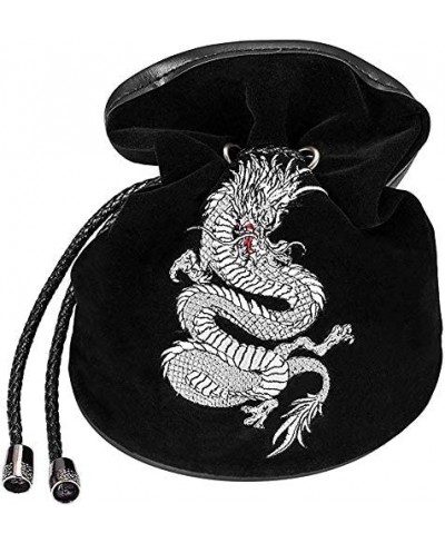 DND Dice Bag with Platinum Dragon. Large Dice Bags Ideal for RPGs (Black). $29.39 - Game Accessories