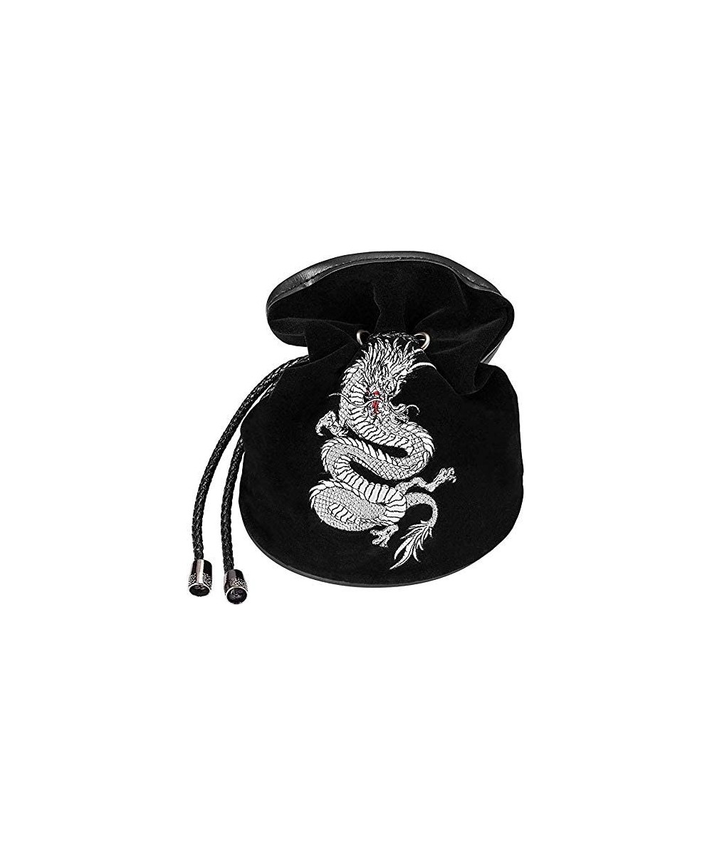 DND Dice Bag with Platinum Dragon. Large Dice Bags Ideal for RPGs (Black). $29.39 - Game Accessories