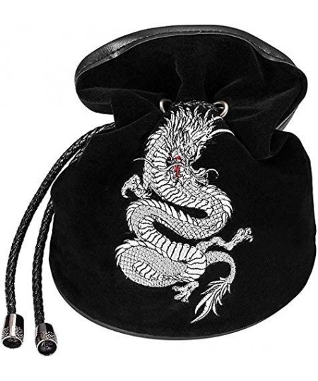 DND Dice Bag with Platinum Dragon. Large Dice Bags Ideal for RPGs (Black). $29.39 - Game Accessories