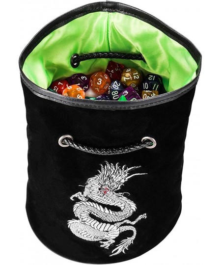 DND Dice Bag with Platinum Dragon. Large Dice Bags Ideal for RPGs (Black). $29.39 - Game Accessories