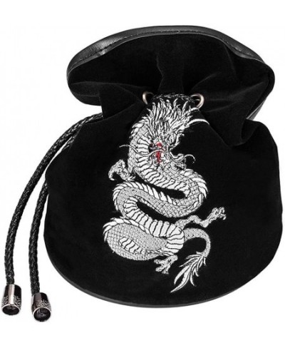 DND Dice Bag with Platinum Dragon. Large Dice Bags Ideal for RPGs (Black). $29.39 - Game Accessories