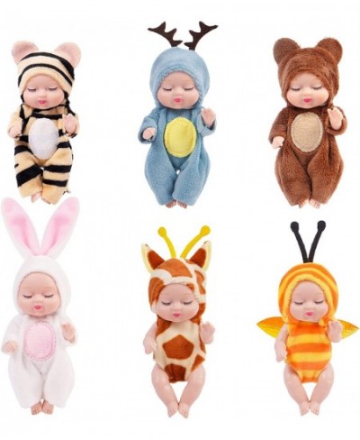 6 Sets 4 Inch Dolls Mini Reborn Baby Dolls Include 6 Pieces Baby Mini Dolls 6 Sets Handmade Doll Clothes $31.94 - Doll Access...