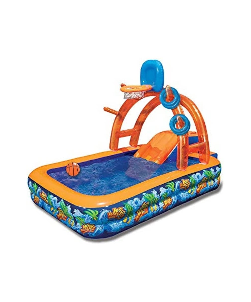 Wild Waves Water Park Length: 88 in Width: 52 in Height: 53 in Inflatable Outdoor Backyard Water Splash Toy $79.17 - Swimming...