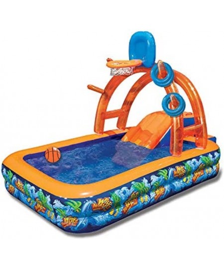 Wild Waves Water Park Length: 88 in Width: 52 in Height: 53 in Inflatable Outdoor Backyard Water Splash Toy $79.17 - Swimming...