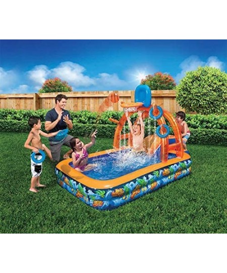 Wild Waves Water Park Length: 88 in Width: 52 in Height: 53 in Inflatable Outdoor Backyard Water Splash Toy $79.17 - Swimming...