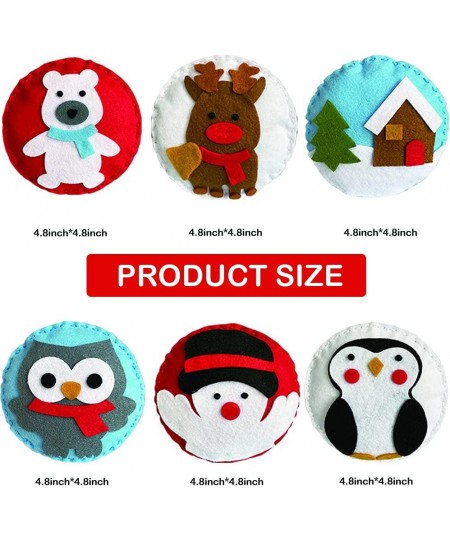 Felt DIY Sewing Crafts (Christmas Ornaments DIY Set) DIY Kit My First Sewing Kit for Kids Girls Boys Preschool Sewing Kits Pr...