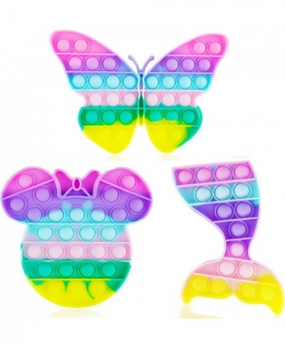 4 Pack Pop Sensory Popper Set Kit Toy Stress Bubble Special Need Gift for Girl Kid Teen Adult Friend ADHD Unicorn Butterfly M...