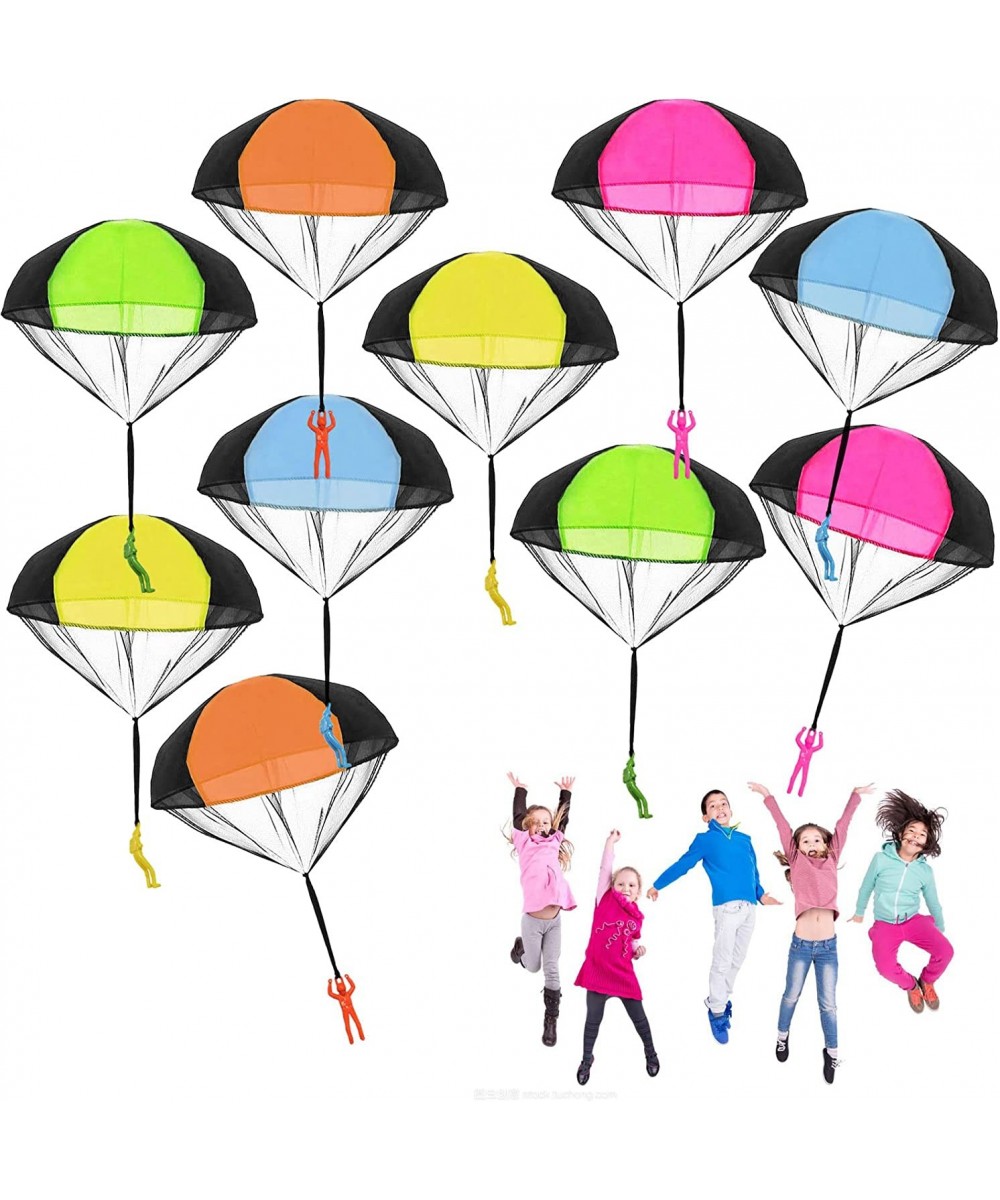 Parachute Toys for Kids - 10 Pcs Tangle Free Outdoor Flying Parachute Men Small Outside Toys 2023 for 3 4 5 6 7 8 9 10 Year O...