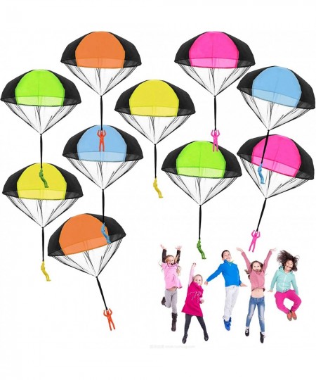 Parachute Toys for Kids - 10 Pcs Tangle Free Outdoor Flying Parachute Men Small Outside Toys 2023 for 3 4 5 6 7 8 9 10 Year O...