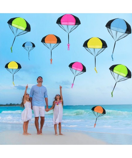 Parachute Toys for Kids - 10 Pcs Tangle Free Outdoor Flying Parachute Men Small Outside Toys 2023 for 3 4 5 6 7 8 9 10 Year O...