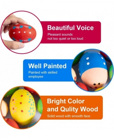 7Pcs Wooden Percussion Musical Egg Maracas Egg Shakers $20.23 - Kids' Musical Instruments