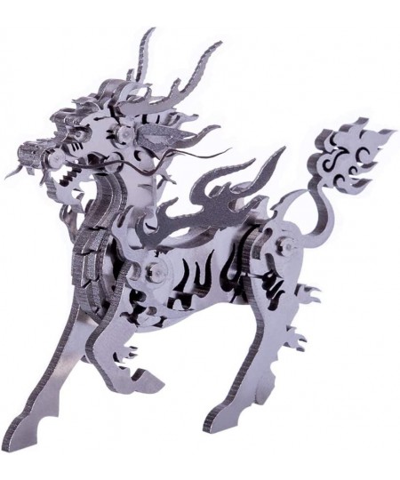 3D Metal Puzzles Kylin for Kids Ages 10-12 Stainless Steel 3D Metal Model Kits Animal to Build Assembly Hobby Animal Model Ki...