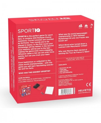 Sport IQ Party Game | Trivia Game for Sports Fans | Challenging Team Game for Game Night | Ages 16+ | 2-12 Players | Average ...