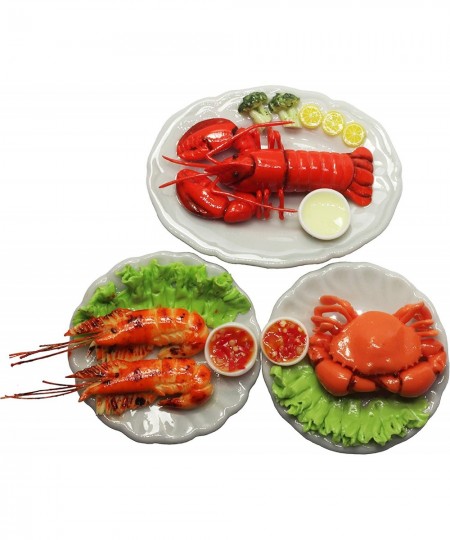 3 Assorted Dollhouse Miniature Mix Seafood with Lobster Tiny Food Dollhouse Accessories for Collectibles $31.11 - Dollhouse A...