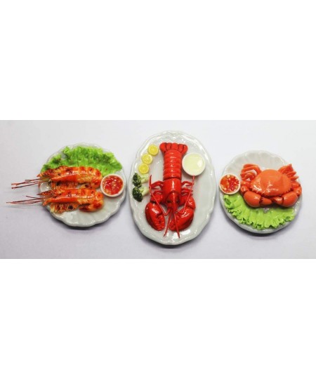 3 Assorted Dollhouse Miniature Mix Seafood with Lobster Tiny Food Dollhouse Accessories for Collectibles $31.11 - Dollhouse A...