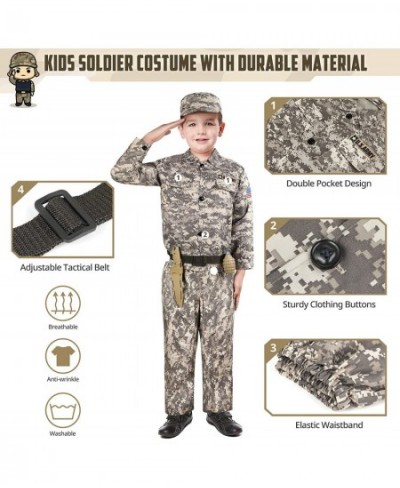 Army Costume for Kids Soldier Dress Up Role Play Set Deluxe Christmas Gift for Kids Boys Aged 3-10 $51.71 - Kids' Costumes