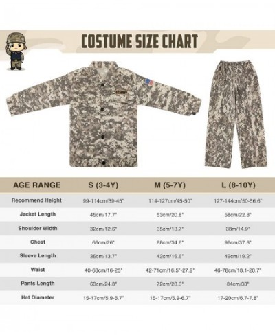 Army Costume for Kids Soldier Dress Up Role Play Set Deluxe Christmas Gift for Kids Boys Aged 3-10 $51.71 - Kids' Costumes