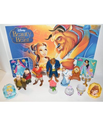 Beauty and The Beast Movie Deluxe Figure Toy Set with 2 ToyRings 2 Stickers and 10 Fun Figures Including Belle The Beast Prin...