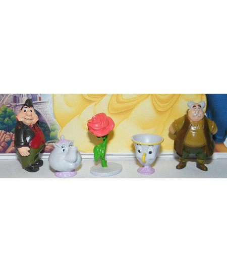 Beauty and The Beast Movie Deluxe Figure Toy Set with 2 ToyRings 2 Stickers and 10 Fun Figures Including Belle The Beast Prin...