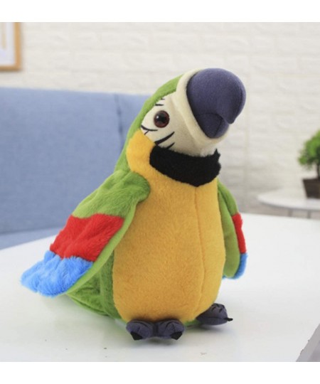 Talking Parrot Speaking Parrot Record Repeats Toy Talking Stuffed Animal Waving Wings Interactive Plush Toy Kid Birthday Gift...