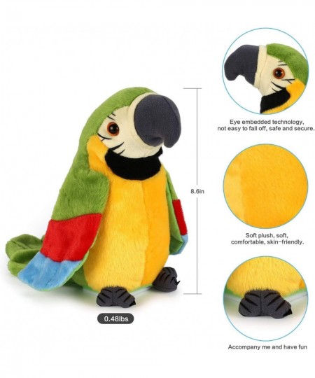 Talking Parrot Speaking Parrot Record Repeats Toy Talking Stuffed Animal Waving Wings Interactive Plush Toy Kid Birthday Gift...