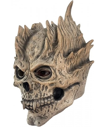 Skull Mask Scary Demon Skeleton Horror Full Head Latex Evil Mask Creepy Halloween Cosplay Party Costume Props $35.53 - Kids' ...