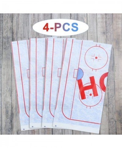 Hockey Tablecloths - 86''x 51'' Ice Hockey Rink Printed Table Cover Disposable Plastic Tablecloth for Hockey Themed Birthday ...