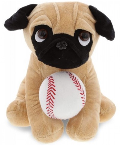 Pug Dog Stuffed Animal with Baseball Plush - Soft Huggable Dog Adorable Playtime Plush Toy Cute Pet Life Gift Baseball Plush ...