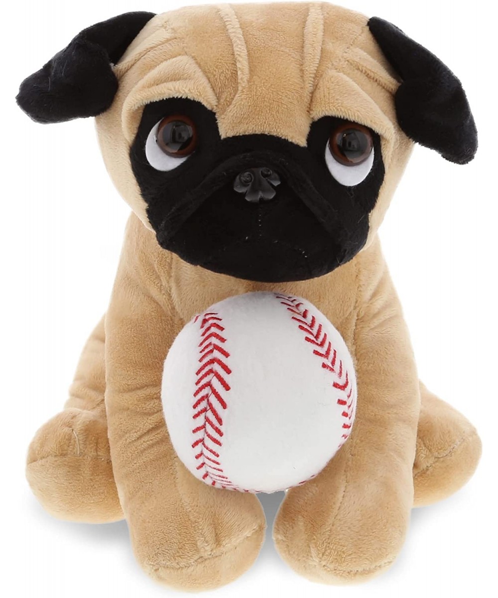 Pug Dog Stuffed Animal with Baseball Plush - Soft Huggable Dog Adorable Playtime Plush Toy Cute Pet Life Gift Baseball Plush ...