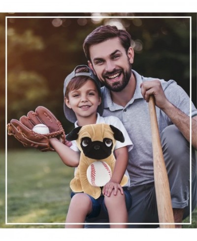 Pug Dog Stuffed Animal with Baseball Plush - Soft Huggable Dog Adorable Playtime Plush Toy Cute Pet Life Gift Baseball Plush ...