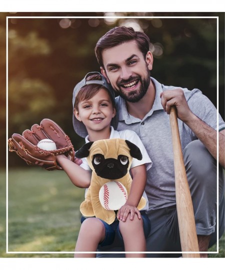 Pug Dog Stuffed Animal with Baseball Plush - Soft Huggable Dog Adorable Playtime Plush Toy Cute Pet Life Gift Baseball Plush ...