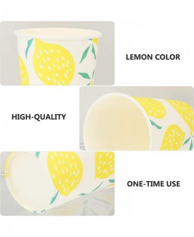 32Pcs Fruits Party Paper Cups Pineapple Lemon Beverages Drinking Cups Dessert Ice Cream Cups Drinkware Tableware for Tropical...