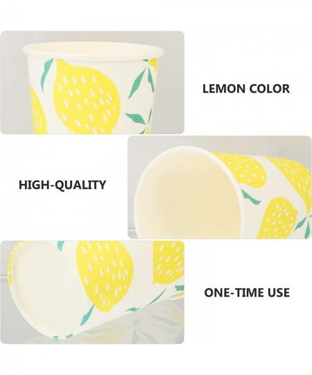 32Pcs Fruits Party Paper Cups Pineapple Lemon Beverages Drinking Cups Dessert Ice Cream Cups Drinkware Tableware for Tropical...