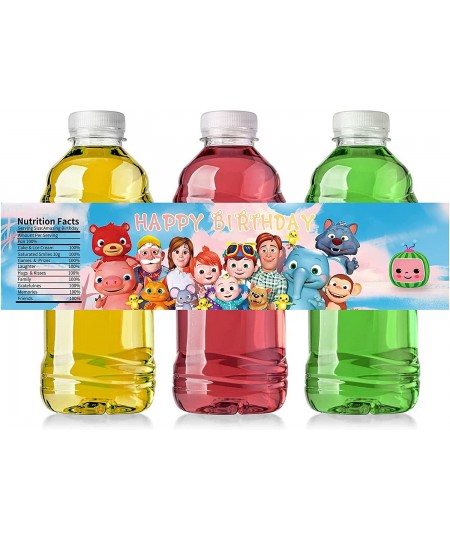 Cartoon Birthday Party Supplies 168pcs Party Decorations Set Water Bottle Labels Coco Super Baby JJ Characters Stickers for K...