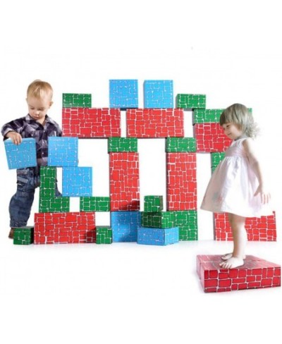 Cardboard Blocks 40pcs Building Blocks Extra-Thick Jumbo Stackable Bricks in 3 Size for Toddlers Kids $78.75 - Early Developm...