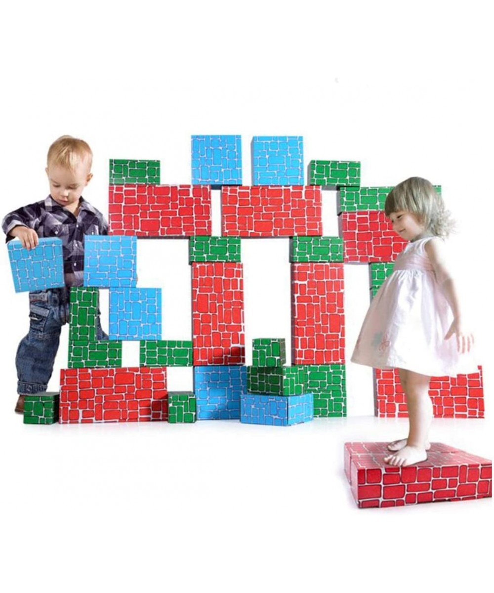 Cardboard Blocks 40pcs Building Blocks Extra-Thick Jumbo Stackable Bricks in 3 Size for Toddlers Kids $78.75 - Early Developm...