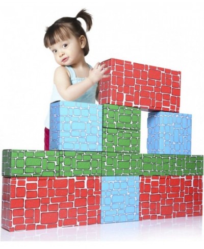 Cardboard Blocks 40pcs Building Blocks Extra-Thick Jumbo Stackable Bricks in 3 Size for Toddlers Kids $78.75 - Early Developm...