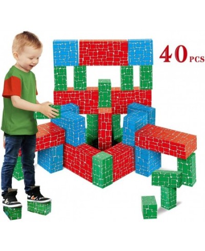 Cardboard Blocks 40pcs Building Blocks Extra-Thick Jumbo Stackable Bricks in 3 Size for Toddlers Kids $78.75 - Early Developm...