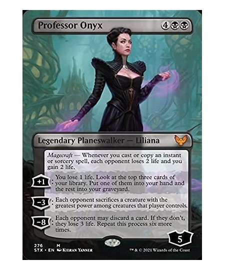 Magic: The Gathering - Professor Onyx (276) - Borderless - Strixhaven: School of Mages $26.60 - Trading Cards & Accessories