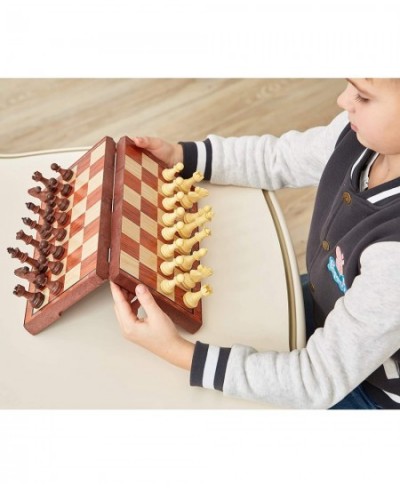 Magnetic Travel Chess Set 12 Inches Folding Chess Board with 2 Portable Bags for Pieces Storage Gift for Kids Adults Chess Lo...