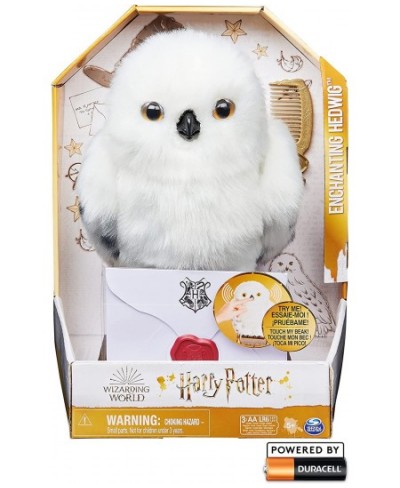 Harry Potter Enchanting Hedwig Interactive Owl with Over 15 Sounds and Movements and Hogwarts Envelope Kids Toys for Ages 5 a...